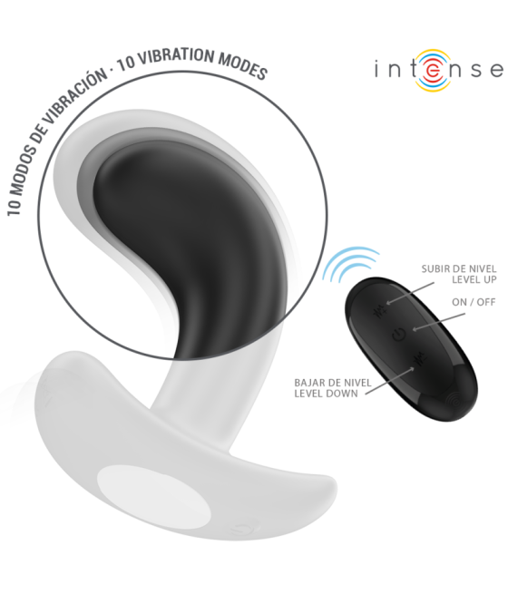 INTENSE - CHANDLER ANAL PLUG 10 VIBRATIONS BLACK REMOTE CONTROL