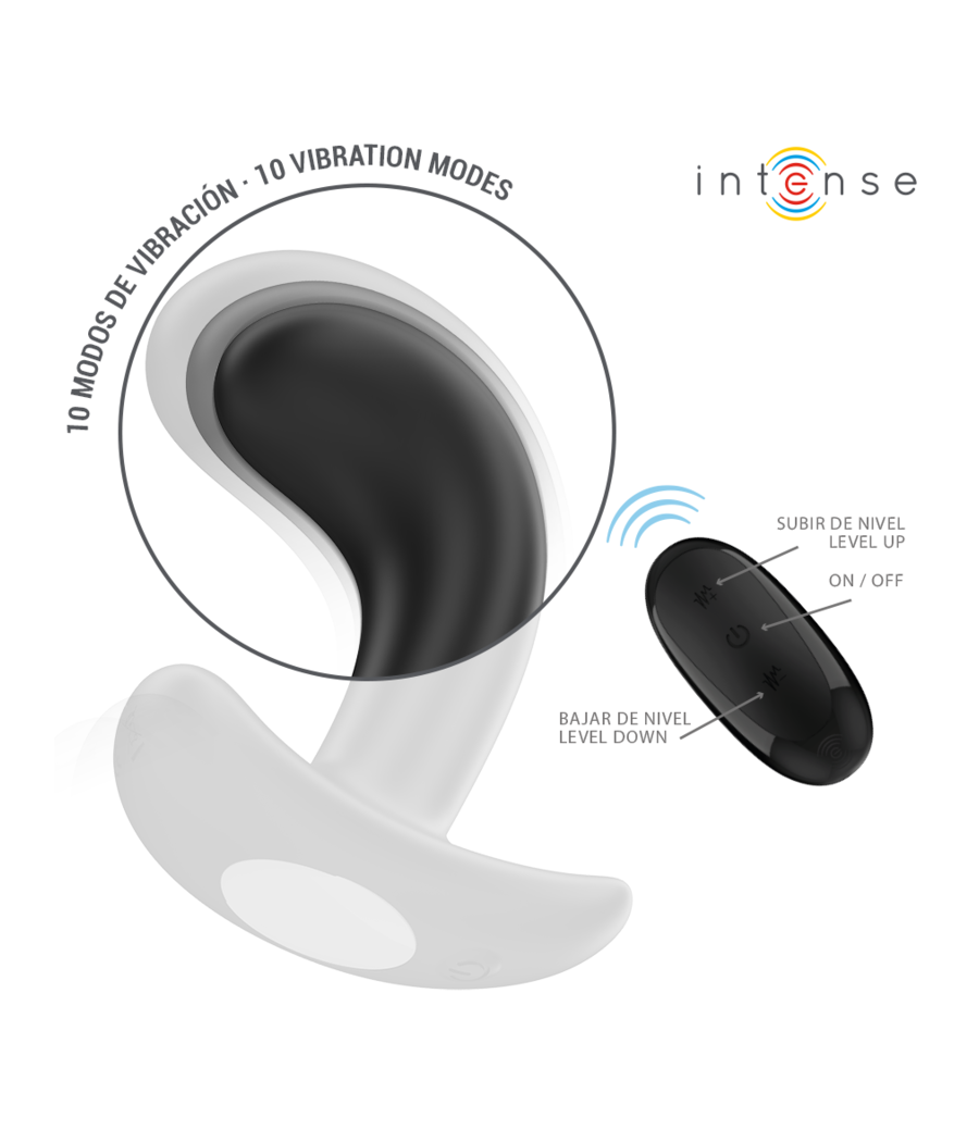 INTENSE - CHANDLER ANAL PLUG 10 VIBRATIONS BLACK REMOTE CONTROL