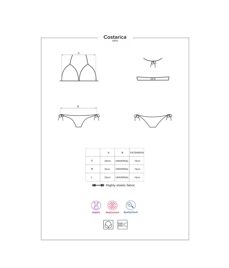 SEXY BIKINI OBSESSIVE "COSTARICA SWIMWEAR" BLUE