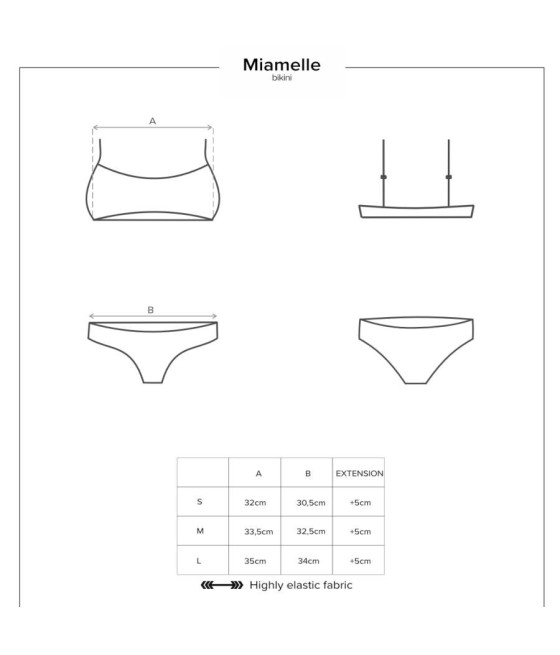 SEXY BIKINI OBSESSIVE "MIAMELLE SWIMWEAR" NERO