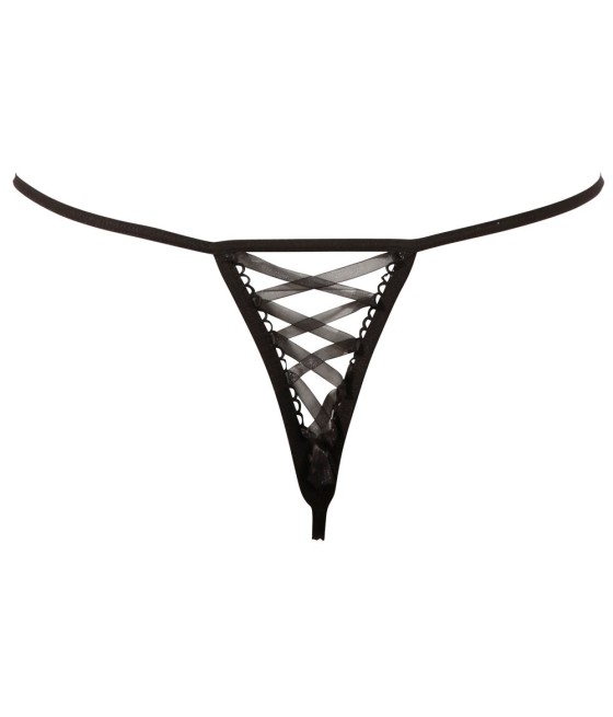 PERIZOMA IN PIZZO CON APERTURA E RICAMI FLOREALI