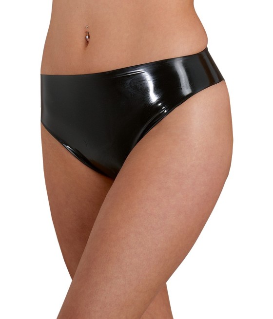 SLIP BRASILIANO IN LATEX NERO