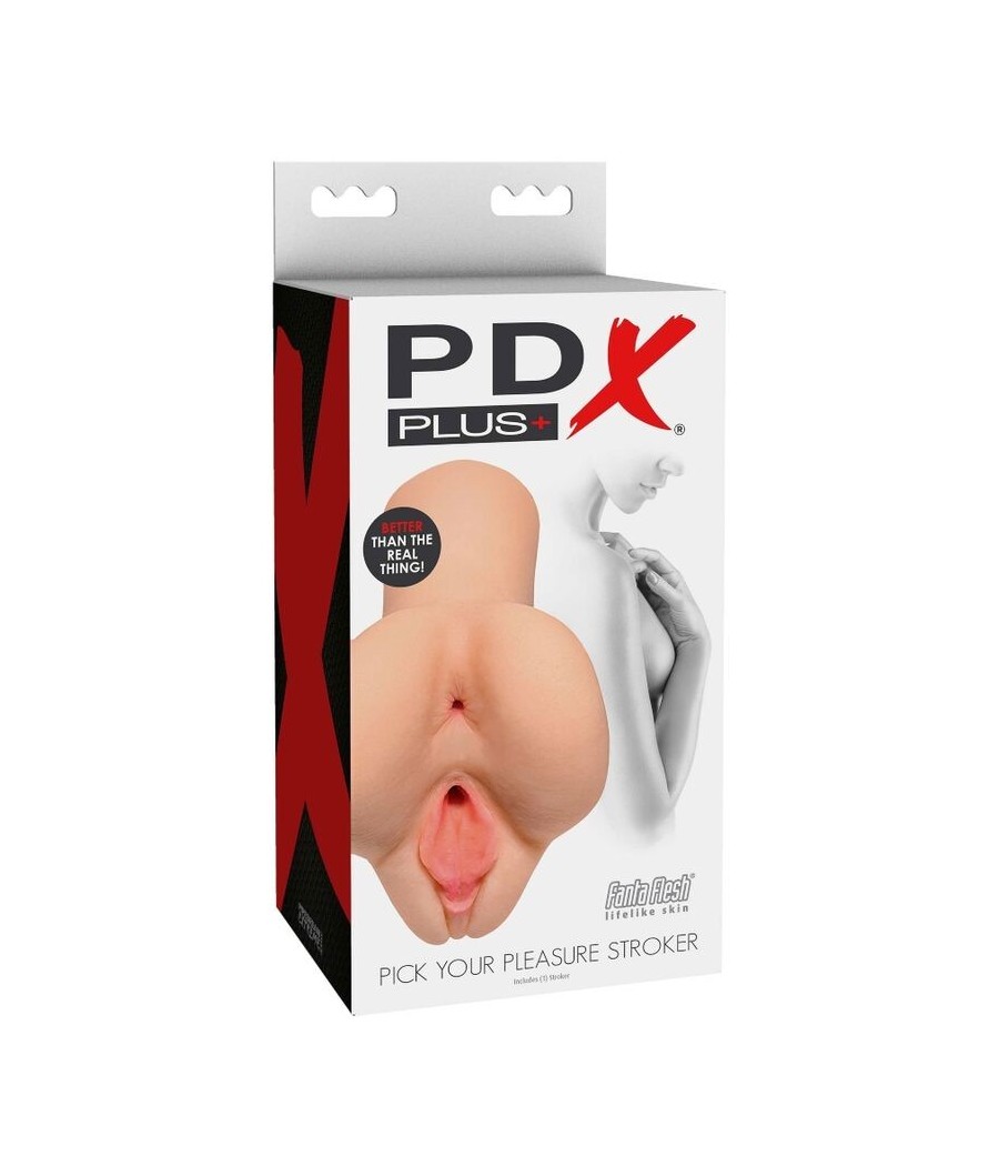 PDX PLUS - PICK YOUR PLEASURE DOUBLE LIGHT SKIN MASTURBATOR