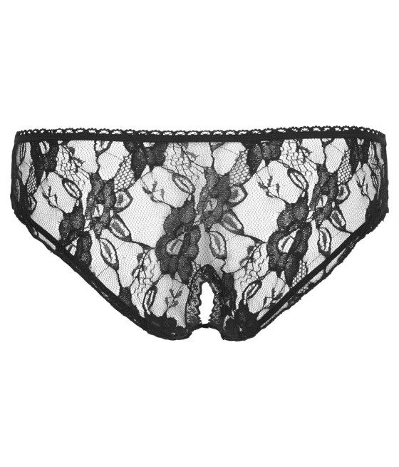 SLIP IN PIZZO CON APERTURA "COTTELLI LINGERIE" COLORE NERO