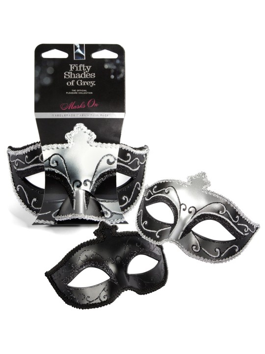 SET 2 MASCHERE IN STILE SICILIANO 50 SFUMATURE DI GRIGIO "IN MASCHERA" SET 2 MASCHERE IN STILE SICILIANO 50 SFUMATURE DI GRIGIO "IN MASCHERA"