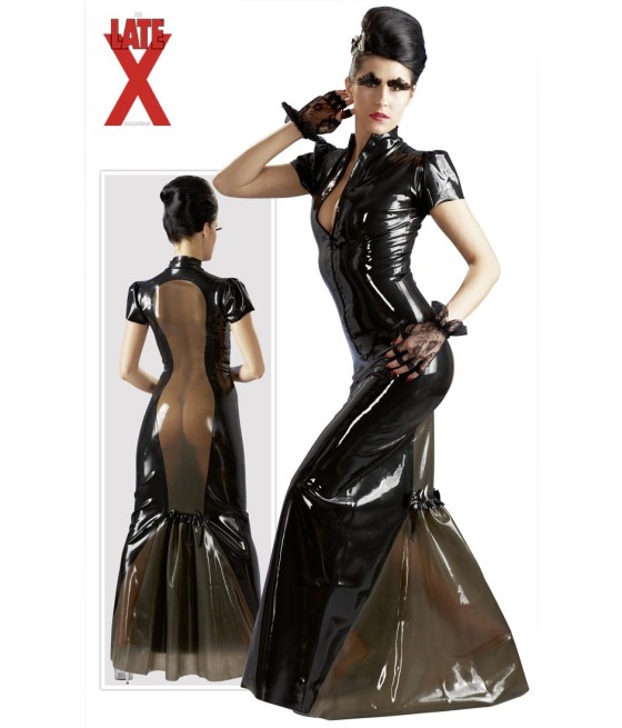 ABITO LUNGO IN LATTICE CON TRASPARENZA POSTERIORE