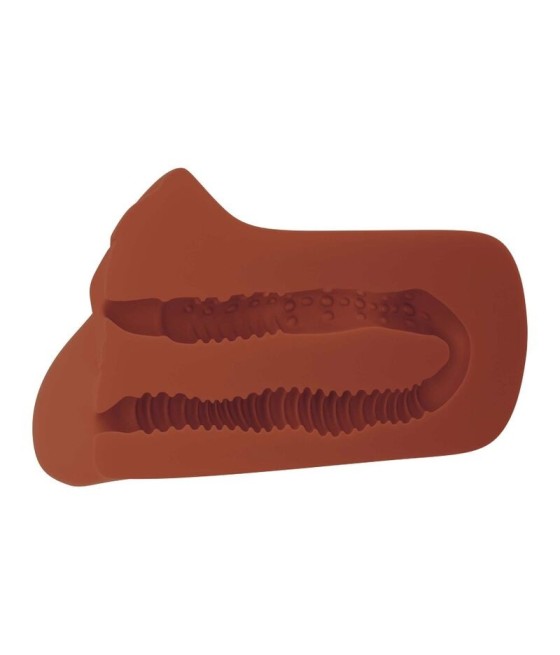 PDX PLUS - PICK YOUR PLEASURE DOUBLE BROWN MASTURBATOR