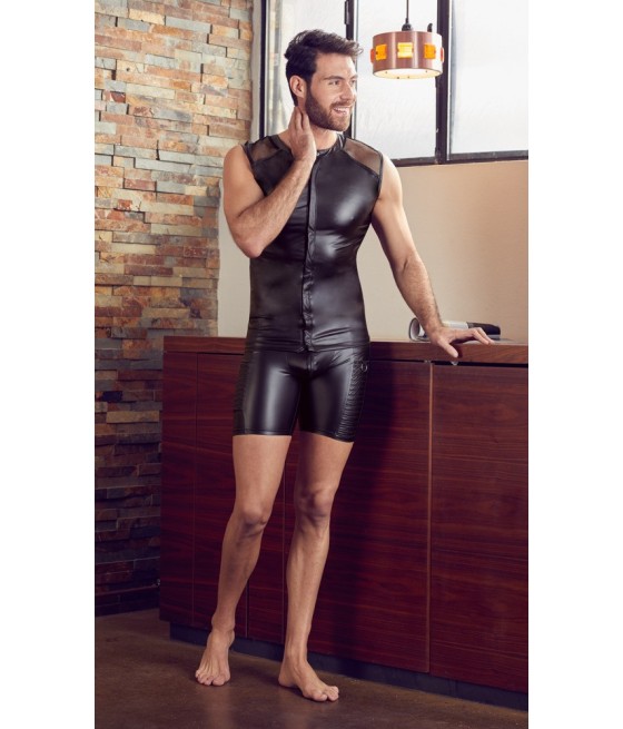 T-SHIRT UOMO STRETCHY DESIGN SLIM "NEK" COLORE NERO