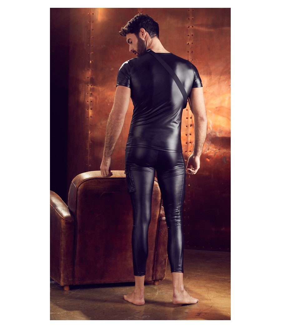 T-SHIRT UOMO STRETCHY CON MARSUPIO "NEK" COLORE NERO