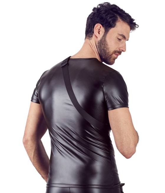 T-SHIRT UOMO STRETCHY CON MARSUPIO "NEK" COLORE NERO