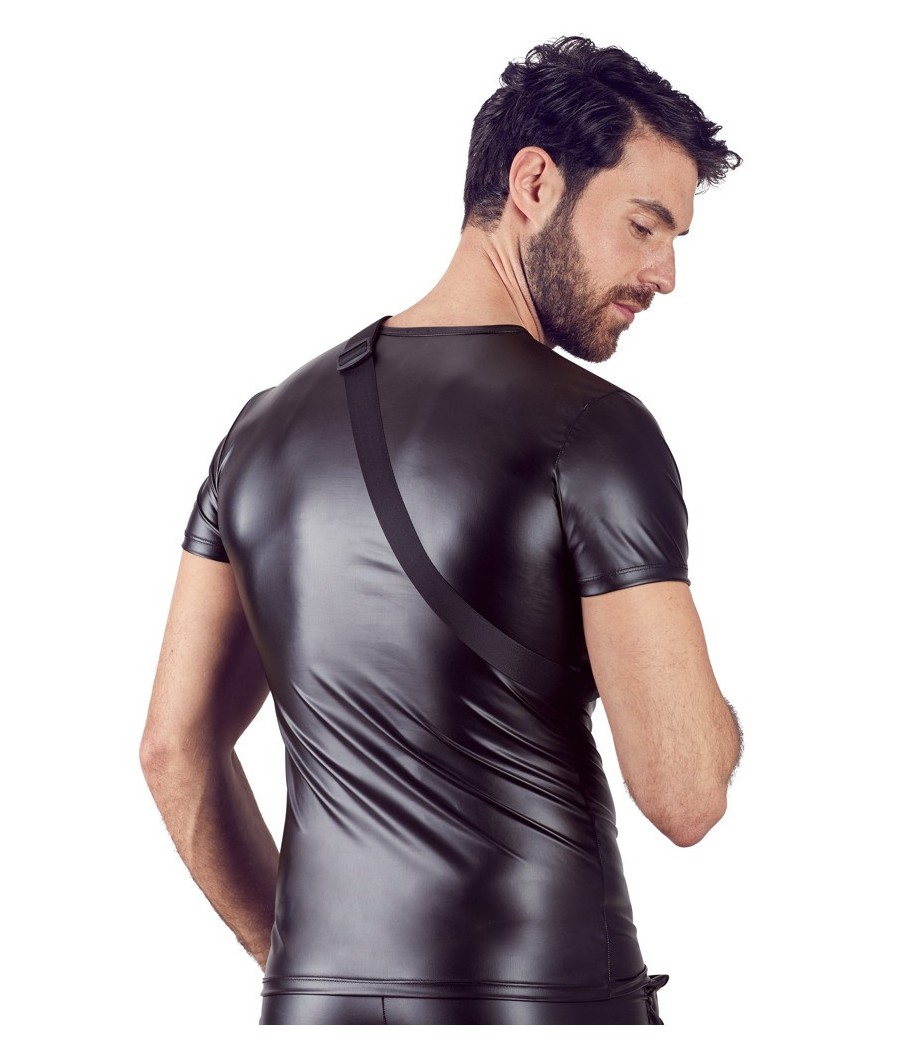 T-SHIRT UOMO STRETCHY CON MARSUPIO "NEK" COLORE NERO