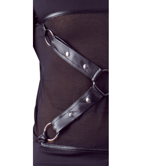 T-SHIRT UOMO STRETCHY MANICHE LUNGHE "NEK" COLORE NERO