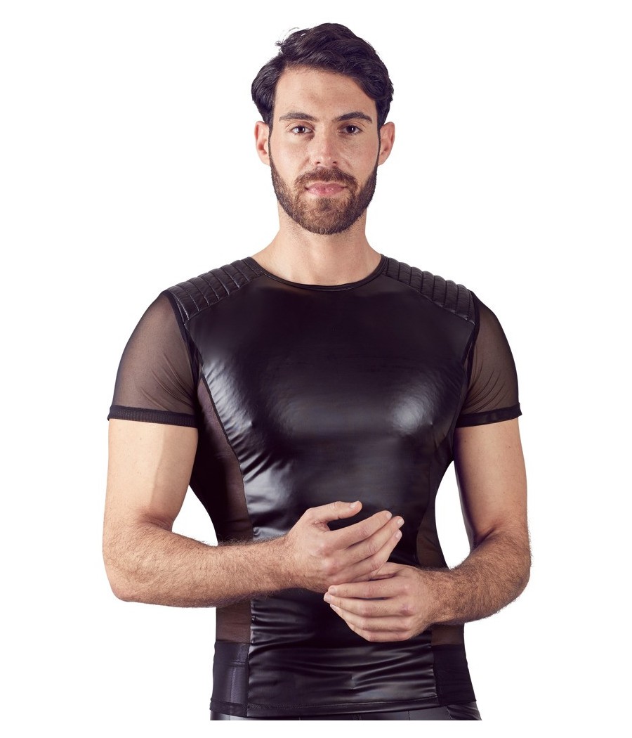 T-SHIRT UOMO STRETCHY BIKER STYLE "NEK" COLORE NERO