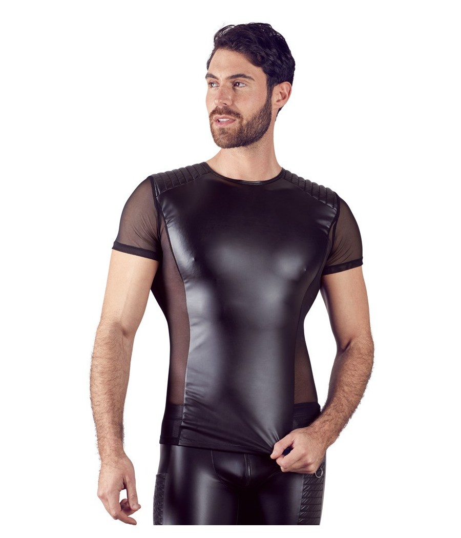 T-SHIRT UOMO STRETCHY BIKER STYLE "NEK" COLORE NERO