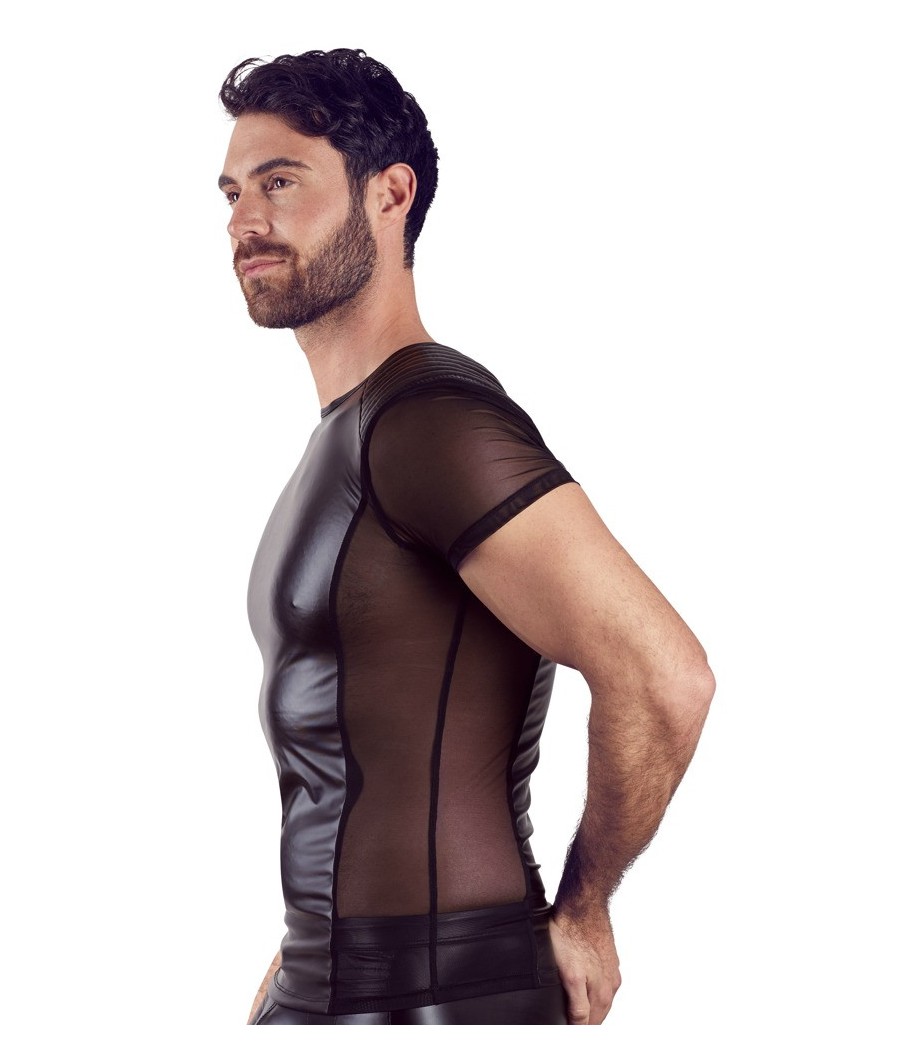 T-SHIRT UOMO STRETCHY BIKER STYLE "NEK" COLORE NERO