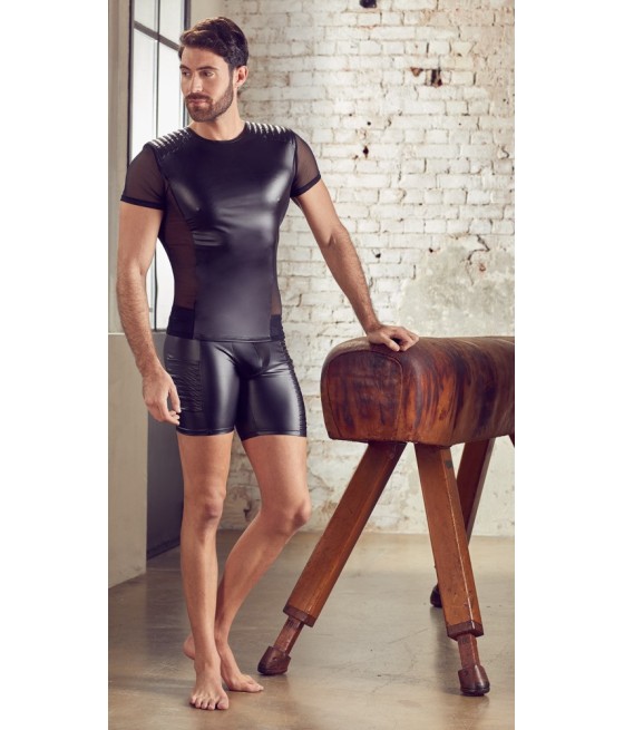 T-SHIRT UOMO STRETCHY BIKER STYLE "NEK" COLORE NERO