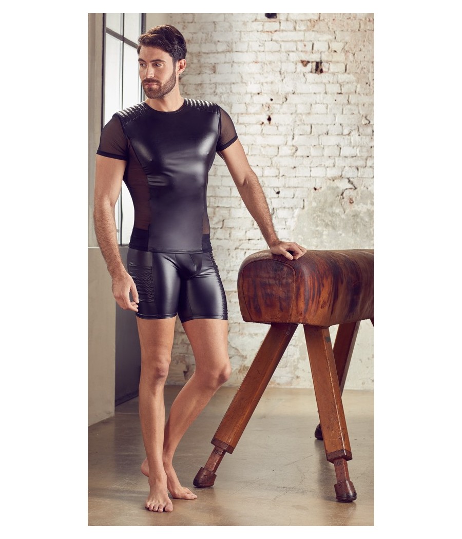 T-SHIRT UOMO STRETCHY BIKER STYLE "NEK" COLORE NERO