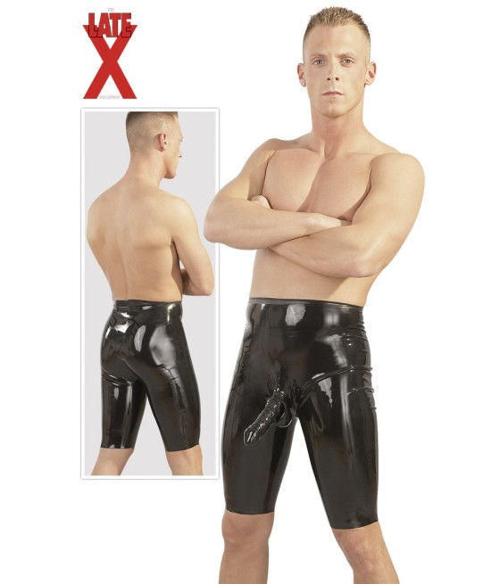 PANTALONI IN LATEX NERO CON GUAINA PENE
