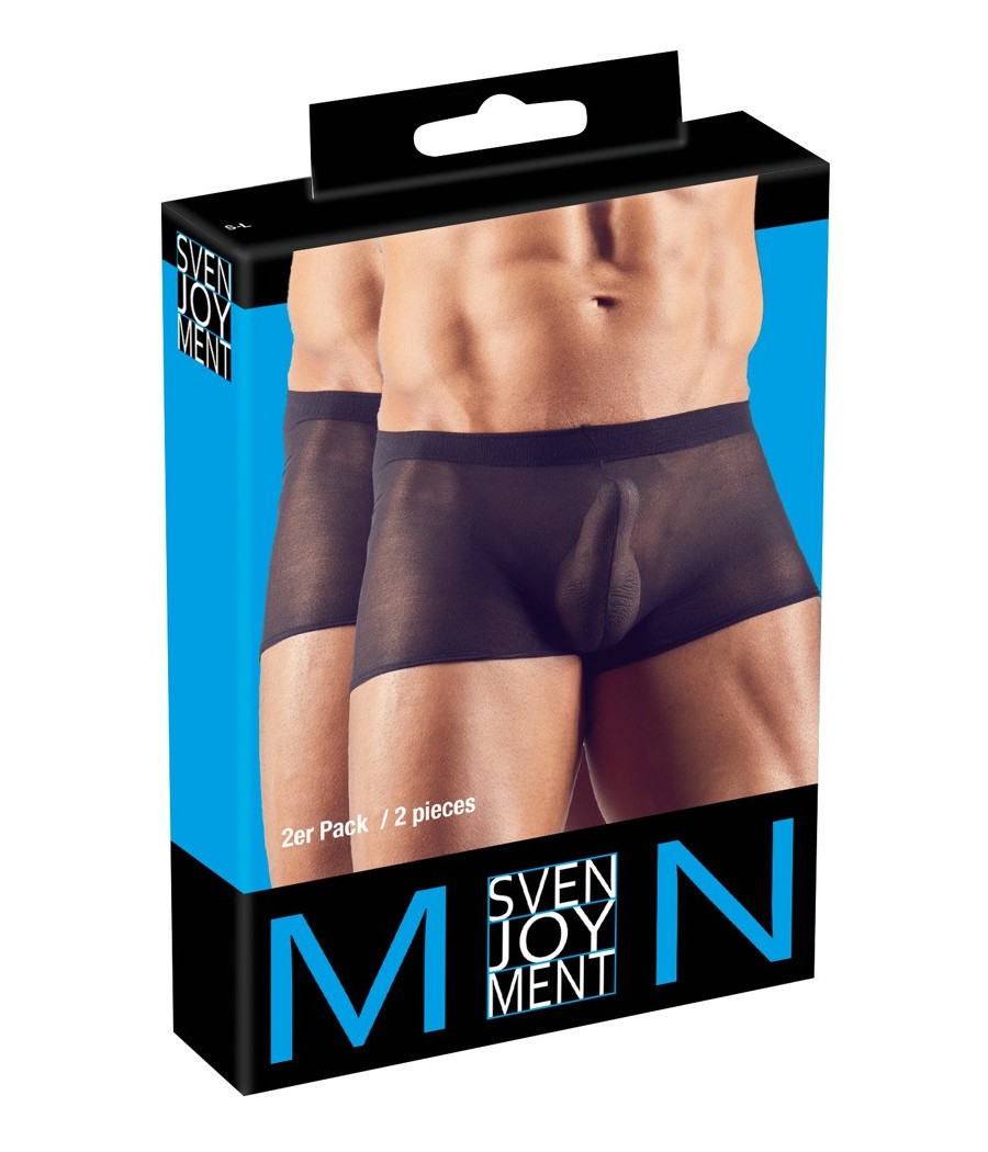 COPPIA BOXER UOMO IN TESSUTO TRASPARENTE - TAGLIA UNICA