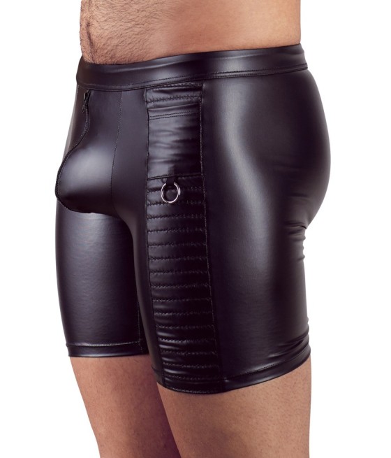 PANTALONCINI UOMO ELASTICIZZATI CON ZIP "NEK" COLORE NERO