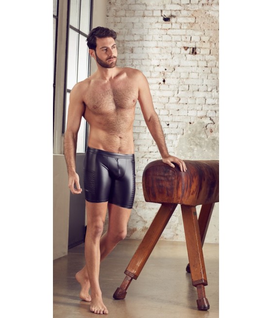 PANTALONCINI UOMO ELASTICIZZATI CON ZIP "NEK" COLORE NERO