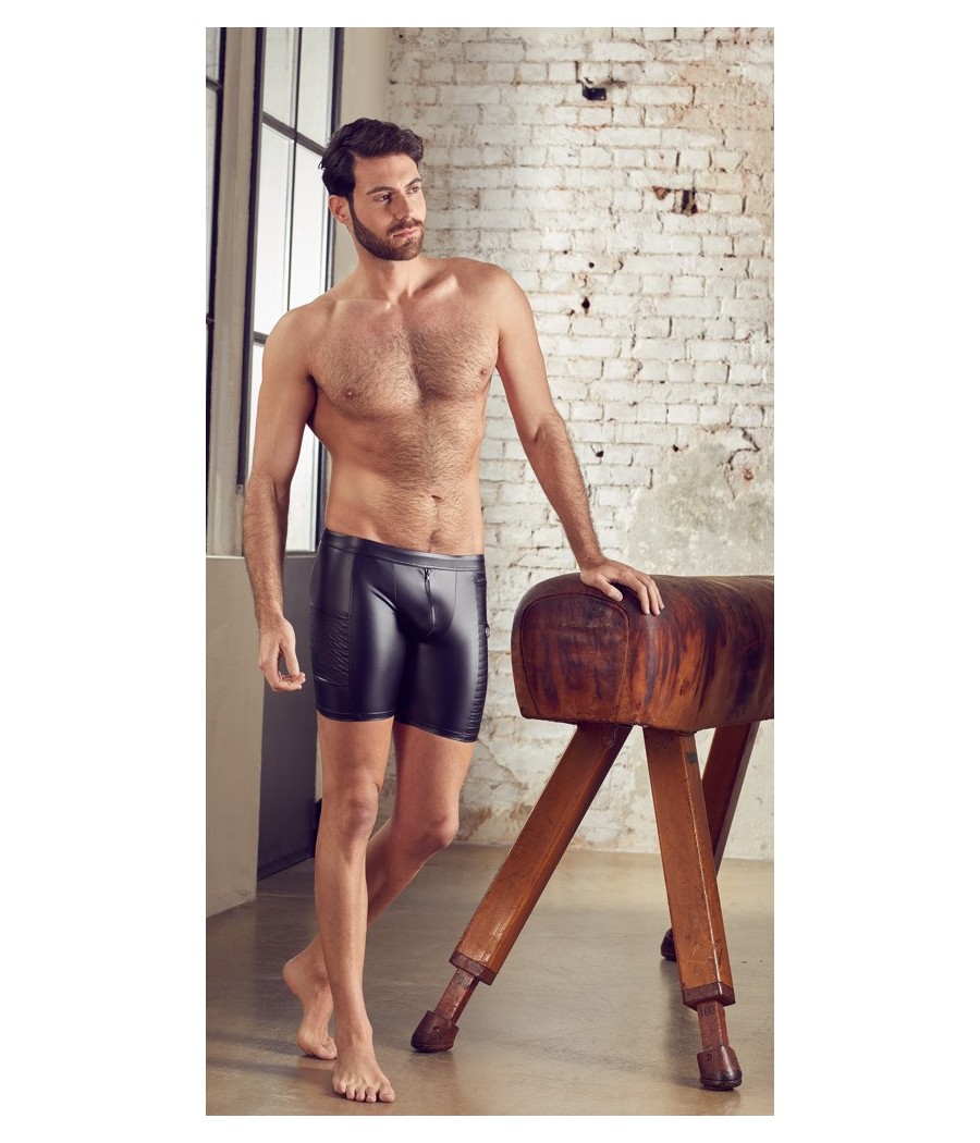 PANTALONCINI UOMO ELASTICIZZATI CON ZIP "NEK" COLORE NERO