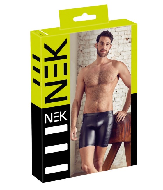 PANTALONCINI UOMO ELASTICIZZATI CON ZIP "NEK" COLORE NERO