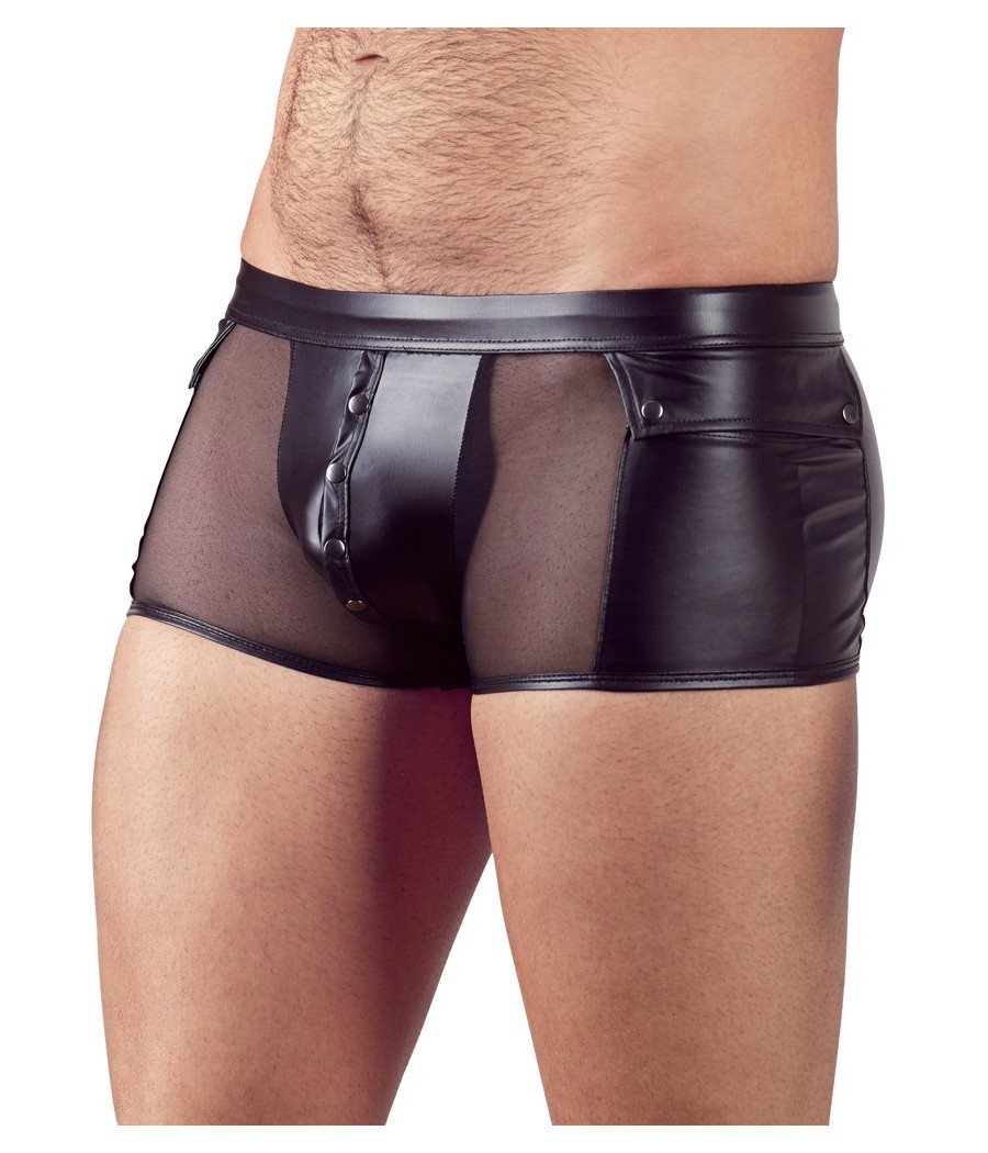 BOXER UOMO CON BOTTONI AUTOMATICI "NEK" COLORE NERO