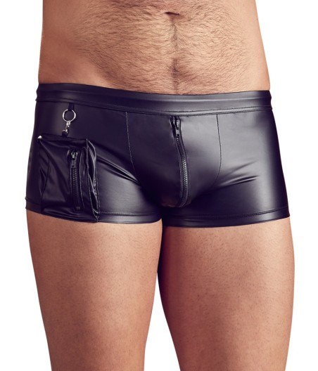 BOXER UOMO ELASTICIZZATI CON ZIP E TASCA NEK COLORE NERO