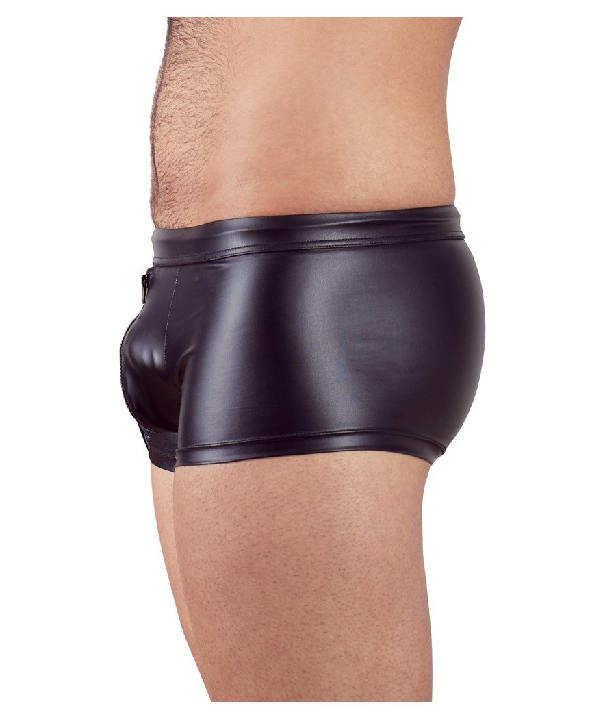 BOXER UOMO ELASTICIZZATI CON ZIP E TASCA "NEK" COLORE NERO