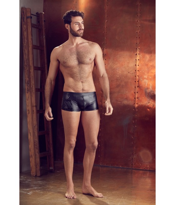 BOXER UOMO ELASTICIZZATI CON ZIP E TASCA "NEK" COLORE NERO