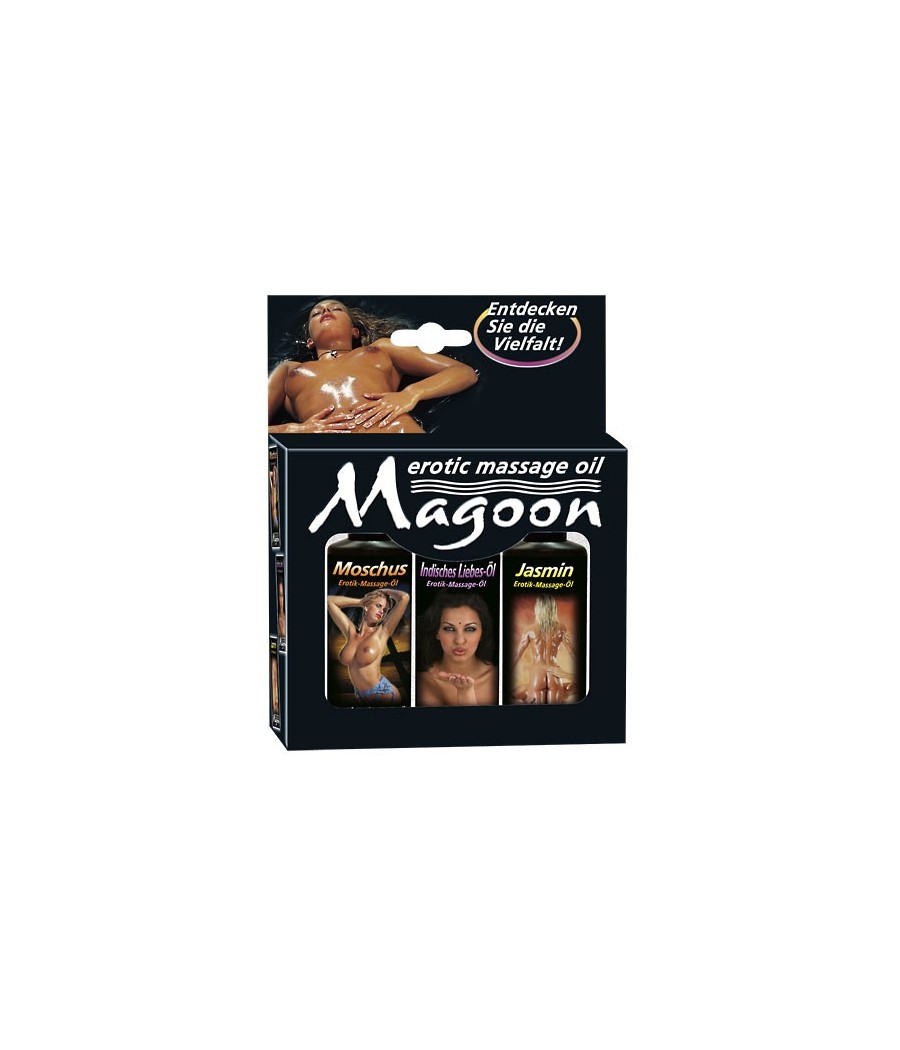 SET 3 PEZZI ASSORTITI OLII PER MASSAGGI MAGOON - 50 ML