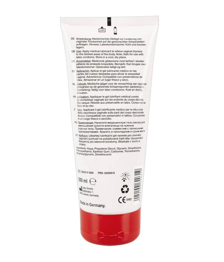 LUBRIFICANTE INTIMO CON GLICERINA FLUTSCHI "PROFESSIONAL" - 200 ML