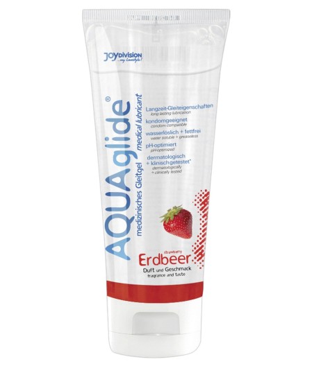 LUBRIFICANTE GEL AROMA FRAGOLA AQUAGLIDE - 100 ML