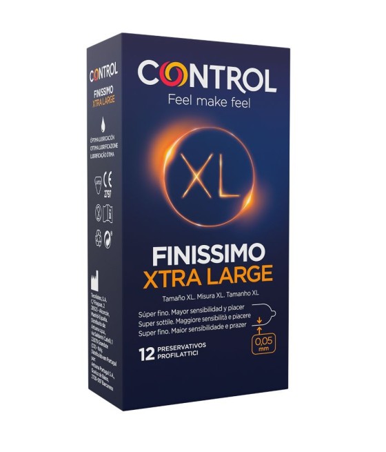 PROFILATTICI CONTROL "FINISSIMO XL" EXTRA SOTTILI - 12 PEZZI