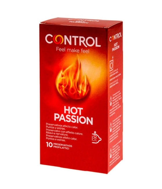 PROFILATTICI CONTROL "HOT PASSION" - EFFETTO RISCALDANTE - 10 PEZZI