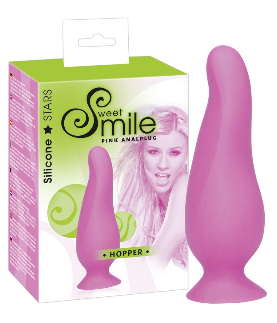 FALLO ANALE ANATOMICO SWEET SMILE "HOPPER" ROSA - 10 CM