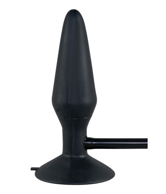 PLUG ANALE GONFIABILE IN SILICONE "TRUE BLACK"