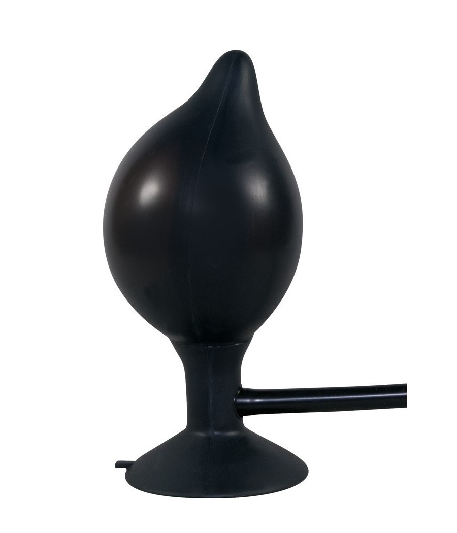 PLUG ANALE GONFIABILE IN SILICONE "TRUE BLACK"