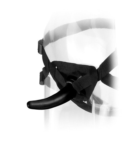 KIT STRAP-ON CON FALLO CURVO PER STIMOLAZIONE PROSTATA FETISH FANTASY "THE PEGGER"