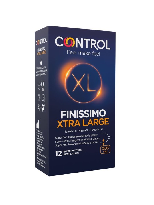 PROFILATTICI CONTROL "FINISSIMO XL" EXTRA SOTTILI - 12 PEZZI PROFILATTICI CONTROL "FINISSIMO XL" EXTRA SOTTILI - 12 PEZZI