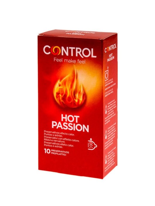 PROFILATTICI CONTROL "HOT PASSION" - EFFETTO RISCALDANTE - 10 PEZZI PROFILATTICI CONTROL "HOT PASSION" - EFFETTO RISCALDANTE - 10 PEZZI