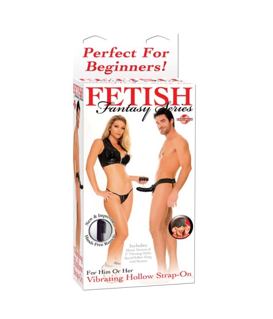 VIBRATORE REALISTICO STRAP-ON FETISH FANTASY NERO