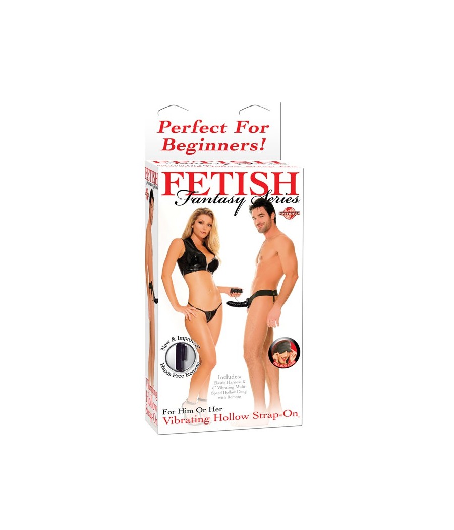 VIBRATORE REALISTICO STRAP-ON FETISH FANTASY NERO