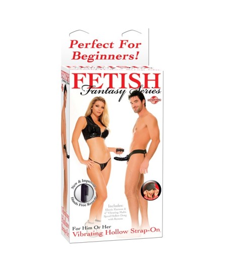 VIBRATORE REALISTICO STRAP-ON FETISH FANTASY NERO