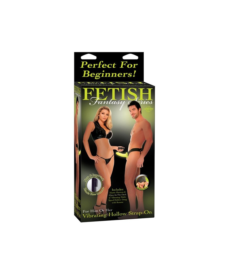 VIBRATORE STRAP-ON REALISTICO FLUORESCENTE FETISH FANTASY