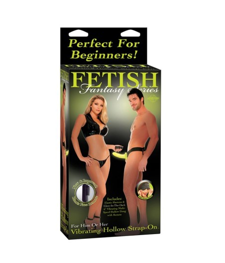 VIBRATORE STRAP-ON REALISTICO FLUORESCENTE FETISH FANTASY