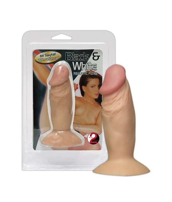 FALLO ANALE REALISTICO CON BASE A VENTOSA "BLACK & WHITE"