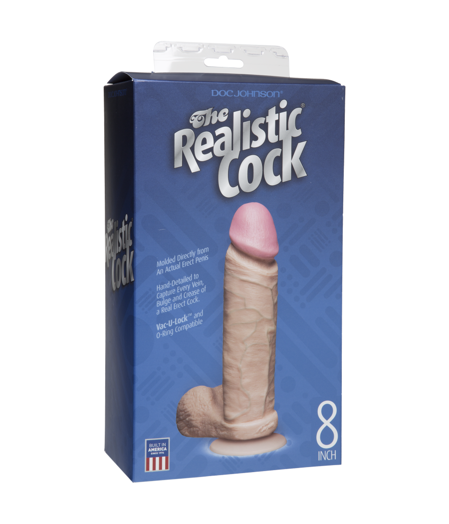 FALLO REALISTICO CON TESTICOLI DOC JOHNSON \"REALISTIC COCK 8\"