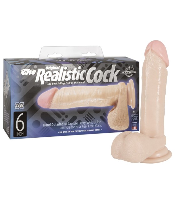 FALLO REALISTICO CON TESTICOLI DOC JOHNSON \"REALISTIC COCK 6\"